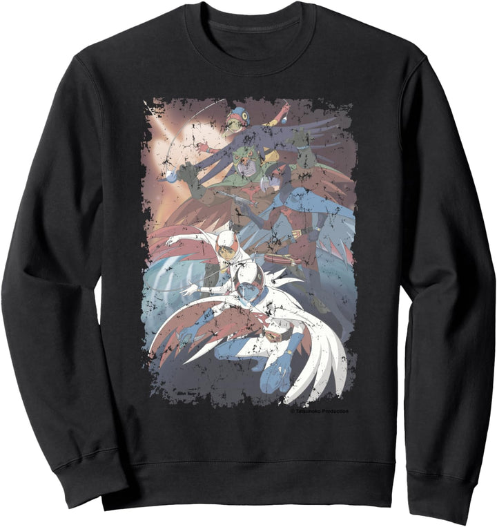 US-Manga Gatchaman Poster Planet Distressed 01 Sweatshirt