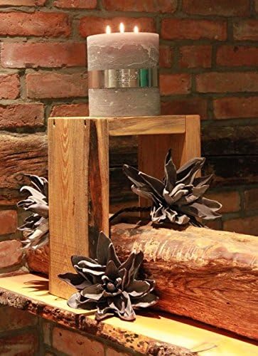 Dekorie Kerzenständer Tisch Hocker Massivholz Natur
