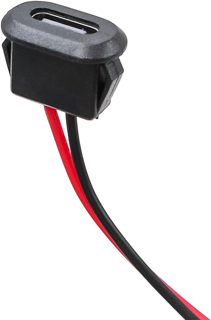 Namvo 10 Stück 3A Schnellladebuchse Typ C Buchse 2-adrig USB C Buchse für Panelmontage USB-C Buchse
