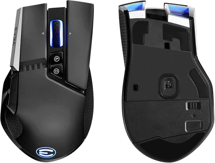 EVGA X20 Gaming Mouse, Wireless, Black, Customizable, 16,000 DPI, 5 Profiles, 10 Buttons, Ergonomic