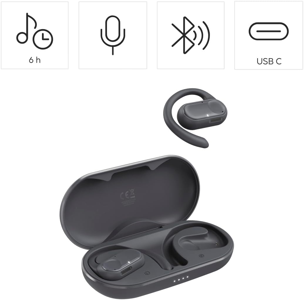Hama Bluetooth®-Kopfhörer Spirit Open, TWS, Ohrbügel, ENC, App, IPX4, Bluetooth 5.3, True Wireless,