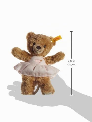 Steiff Schlaf-gut Bär Spieluhr - 20 cm - Teddybär mit Kleid - Kuscheltier für Babys - weich &amp; waschb