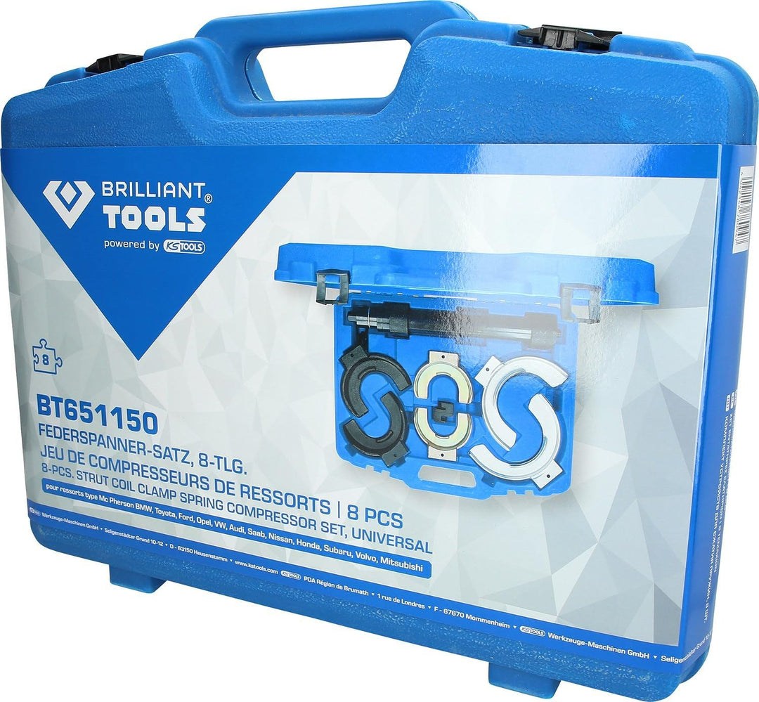 BRILLIANT TOOLS BT651150 Federspanner-Satz | 15-tlg. [Powered by KS TOOLS]