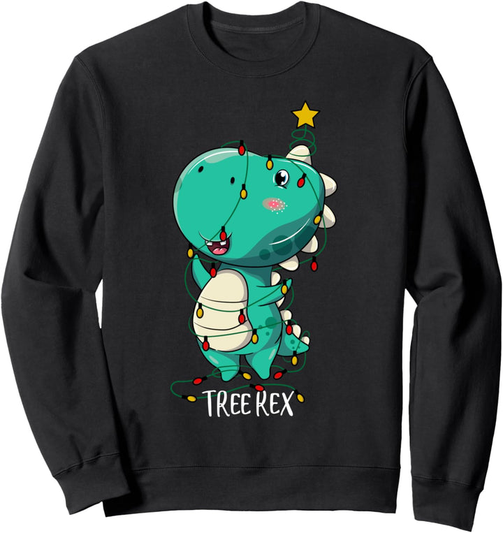 Tree Rex Dinosaurier Dino Weihnachts Deko Lustig Baum Kostüm Sweatshirt
