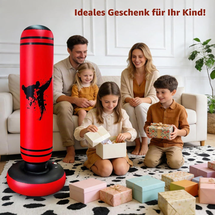 Gevvnss Aufblasbarer Boxsack, 47. 24 Zoll Boxsack, De-Stress Boxsack für Kinder für Junge/Mädchen, B