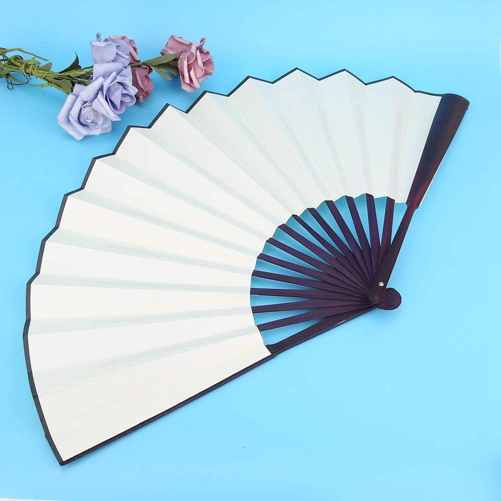 Omabeta Faltfächer Massivholz Craft Fan 10 Inc Dekorativer Tanzfächer für Hochzeitsdekoration Tanz W