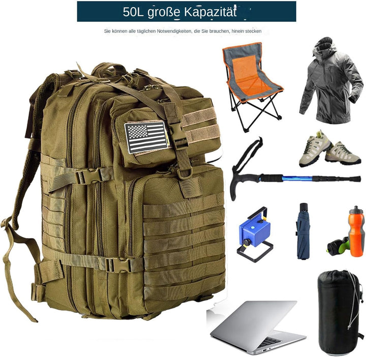 50L Strapazierfähiger Nylon Wasserdichter Angeln Jagdrucksack Outdoor Militär Rucksäcke Taktische Sp