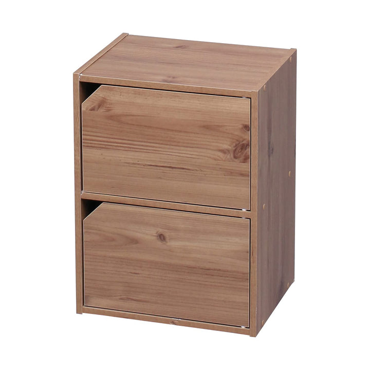 Iris Ohyama, Bücherregal, Möbel mit 2 Türen und 2 Regalen, Einfache Montage, Design, Modular, Büro,