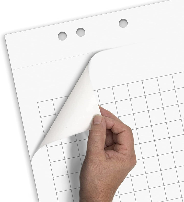 Limit Flipchart Papier, kariert, 20 Blatt je Block, 70 g/m², 5 Stück, Weiss
