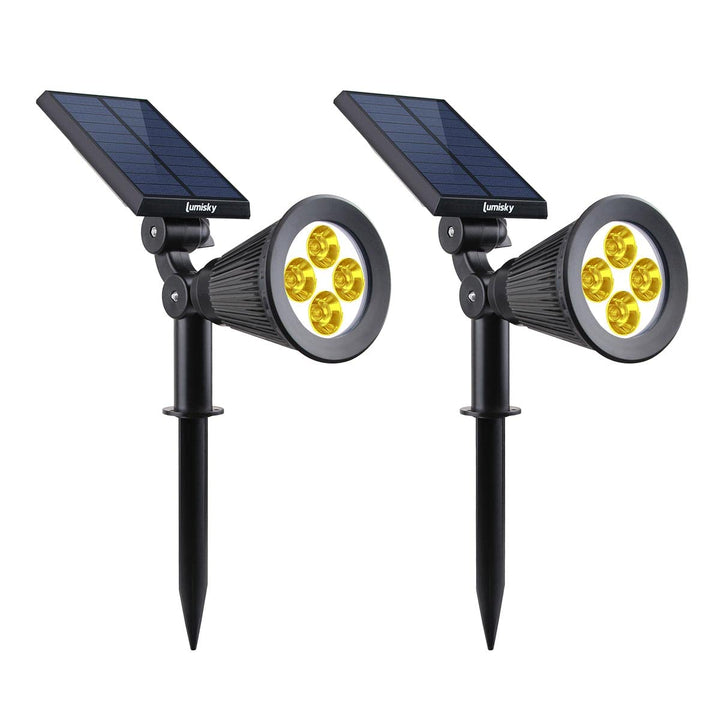 2er Set Solar Strahler 100LM 2x SPIKY WARM 2 Stück, 2 Stück