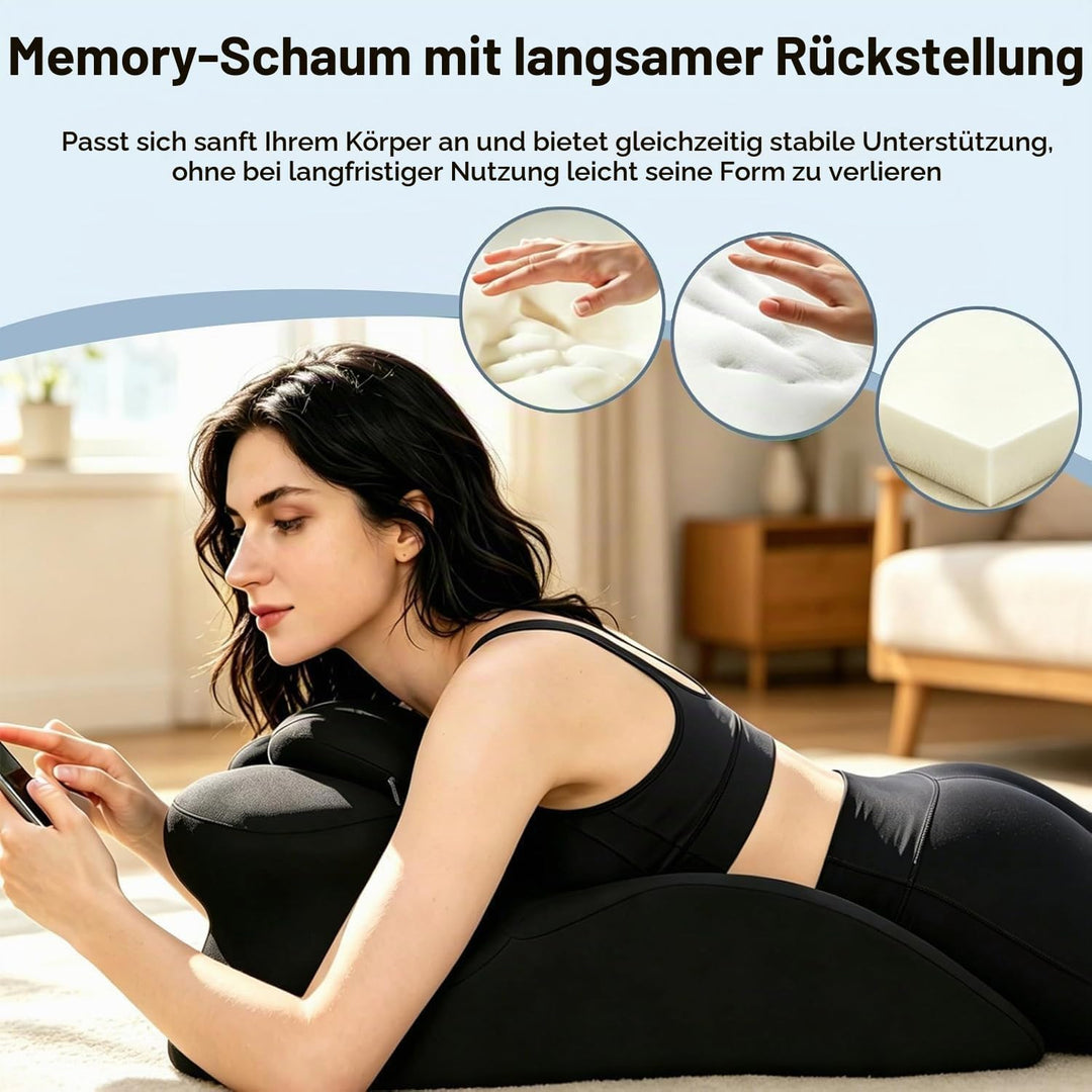 27 ° Paarkissen, Ergonomisches Kissen, Stützkissen für Wirbelsäule und Rücken, Rückenkissen für Mehr
