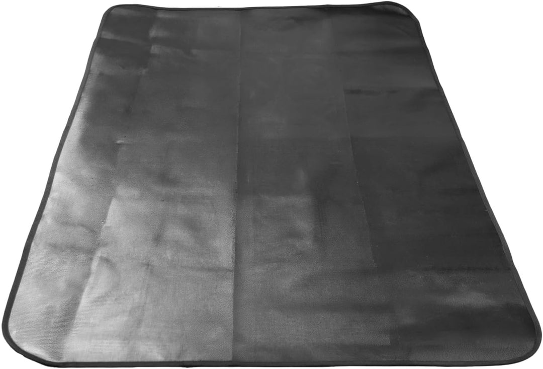 Feuerschutzmatte Bodenschutzmatte rechteckig Schwarz 140 x 100 cm 0,5 mm hitzebeständige Unterlegmat