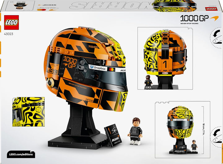 LEGO Editions McLaren MasterCard F1 Team Lando Norris’ Helm - F1 Fanartikel - Modellbau mit Minifigu