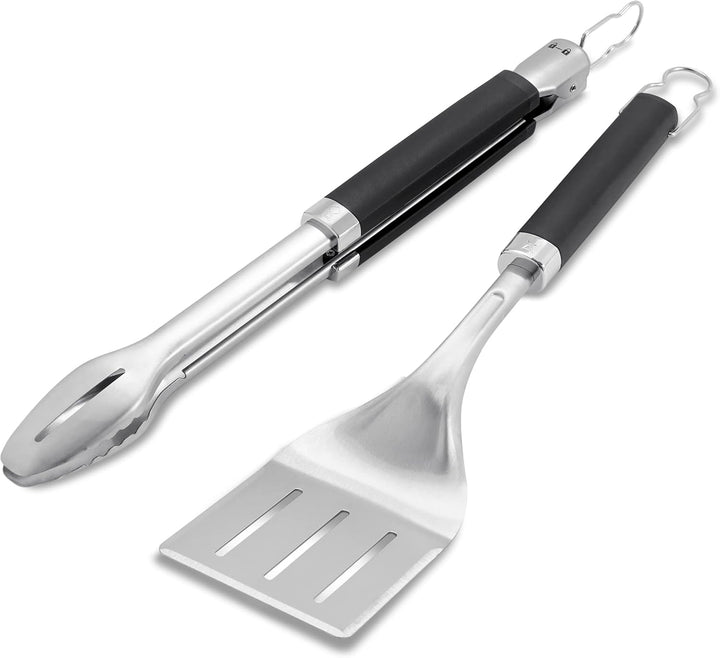 Weber 6763 Precision Grill Tongs &amp; Spatula Set Premium Grillbesteck-2-teilig,