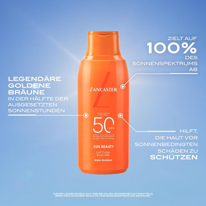 Lancaster SUN BEAUTY – Sonnenmilch SPF50 100 ml (1er Pack), SPF50 100 ml (1er Pack)