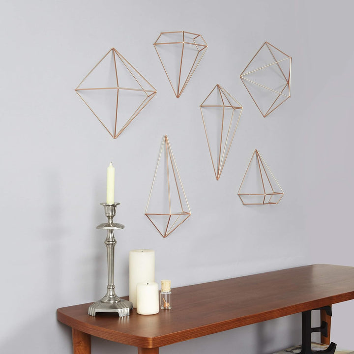 Umbra Prisma Geometrische Wanddekoration – Deko zum Aufhängen an Wand und Decke oder als Tischdekora