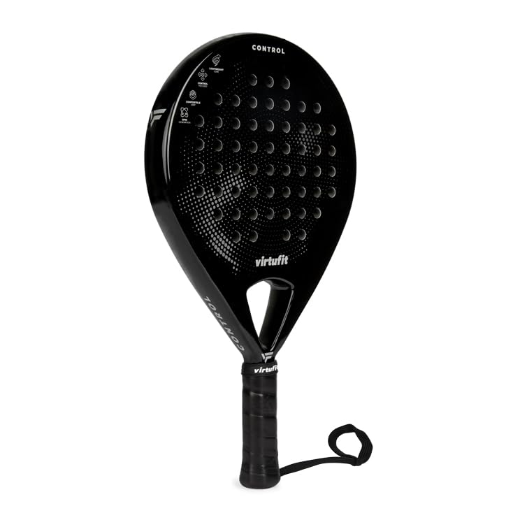 VirtuFit Control Padelschläger - Schwarz - Grau