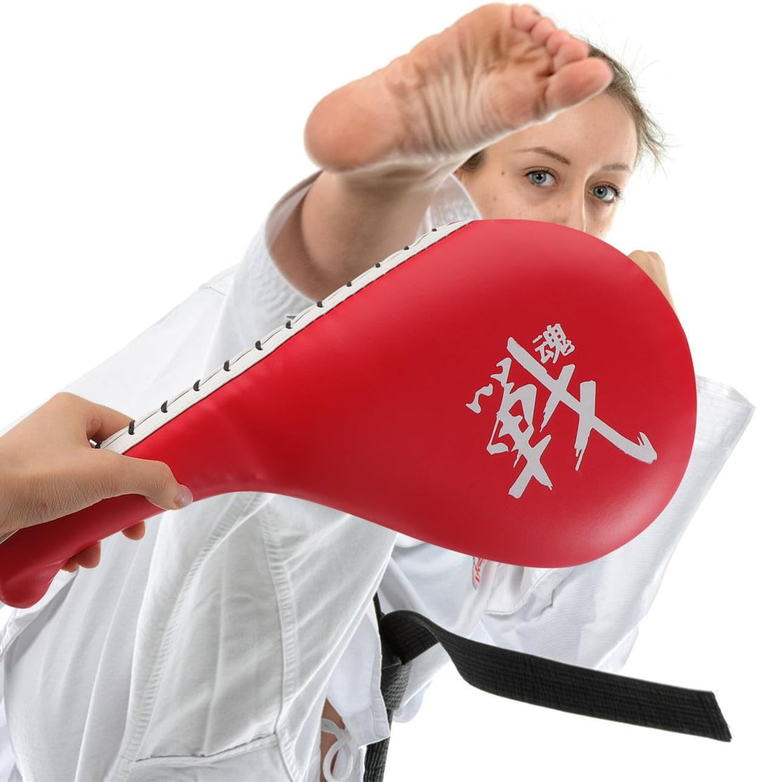 Taekwondo Trittpolster Rot aus Pu für Kickboxen und Plyometrie
