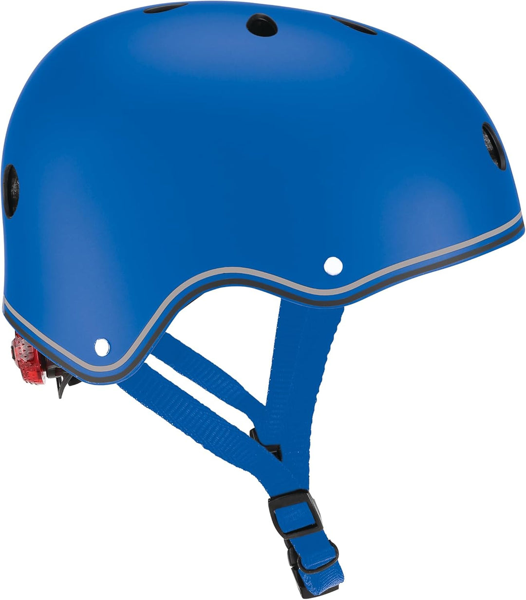 Globber Unisex Jugend Helm Primo Lights, blau, one Size