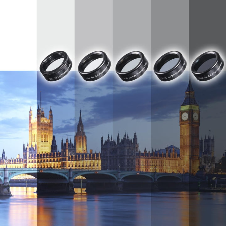 Walimex pro Pro Drohnenfilter Set DJI Phantom 4 Pro (CPL, ND 4, ND 8, ND 16, inklusiv Schutzhülle) s