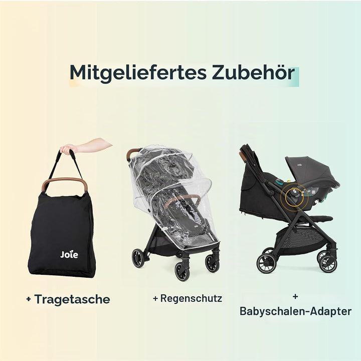 Joie Pact™ Pro Travel-System, Buggy + i-Snug™ 2 Babyschale, ab Geburt Pebble, Pebble