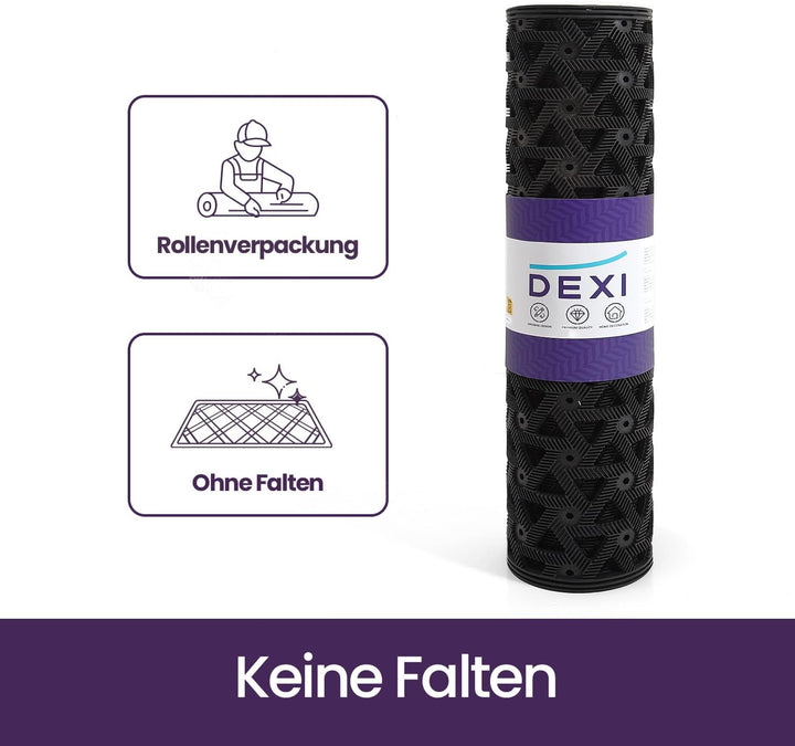 DEXI Fussmatte Aussen 61 x 91 cm, rutschfeste &amp; Wetterfest, Schwarz Schwarz 61 x 91 cm (Rechteckig),