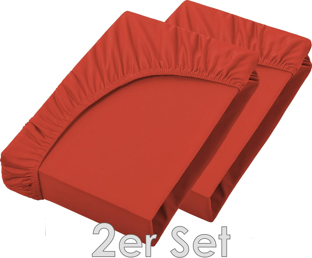 NatureMark 2er Pack Wasserbett &amp; Boxspringbett Spannbettlaken 200 x 220 cm - 40 cm Steg - 200x220cm