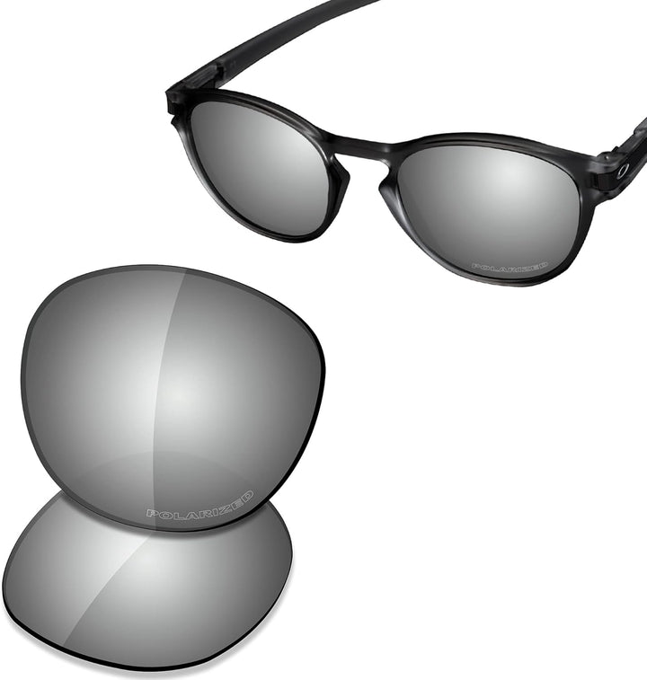 Saucer Premium Ersatzgläser für Oakley Latch OO9265 Sonnenbrillen High Definition - Chrome Metal Pol