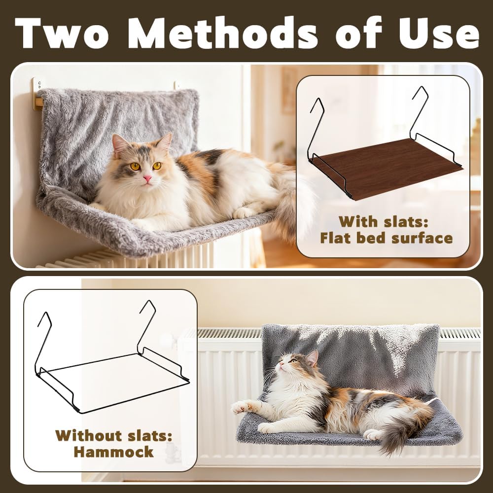 Katzenbett Heizung, ADDLIVE Katzen Heizungsliege, Katzenhängematte Heizung, Katzenliege Heiz-ung, Ka
