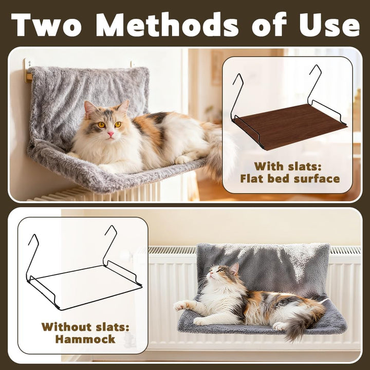 Katzenbett Heizung, ADDLIVE Katzen Heizungsliege, Katzenhängematte Heizung, Katzenliege Heiz-ung, Ka