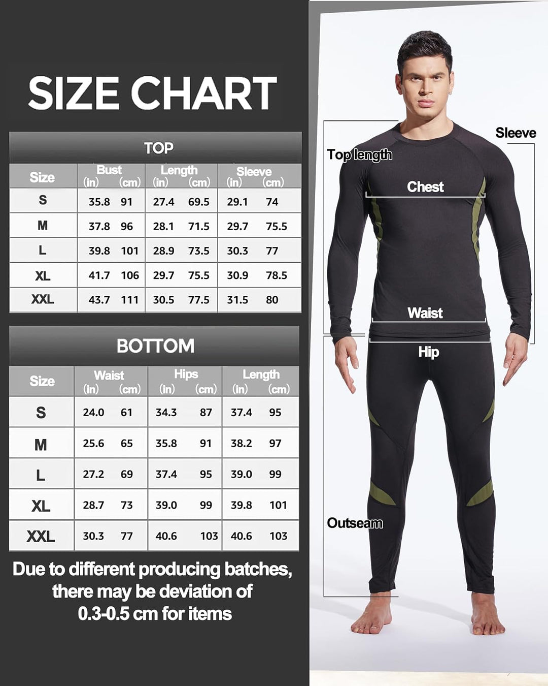 UNIQUEBELLA Thermo Unterwäsche Set, Funktionswäsche Herren Skiunterwäsche Winter Suit Ski Thermo-Unt