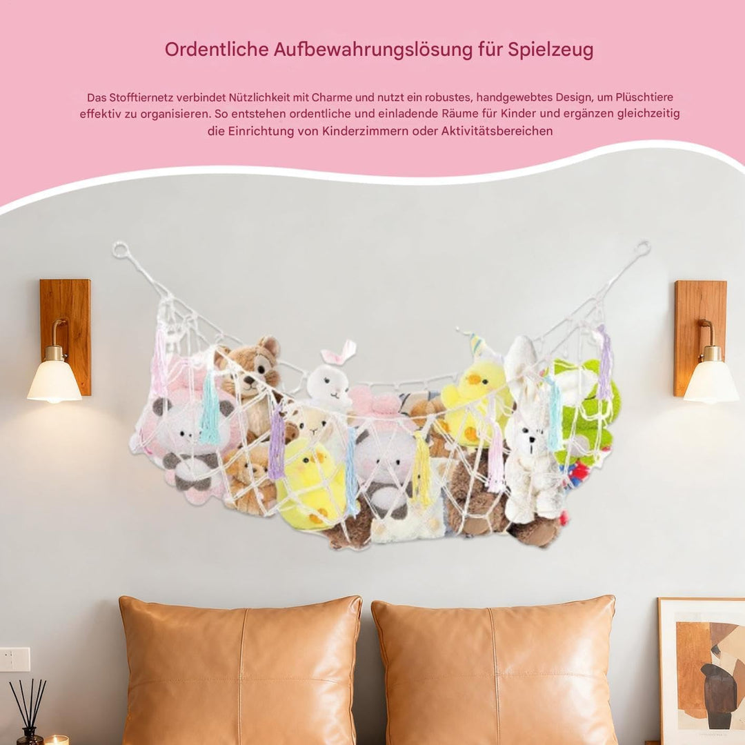 Spielzeug Netz Hängematte Für Stofftiere | Robuste Grosse Ästhetische Bunt, Bunt