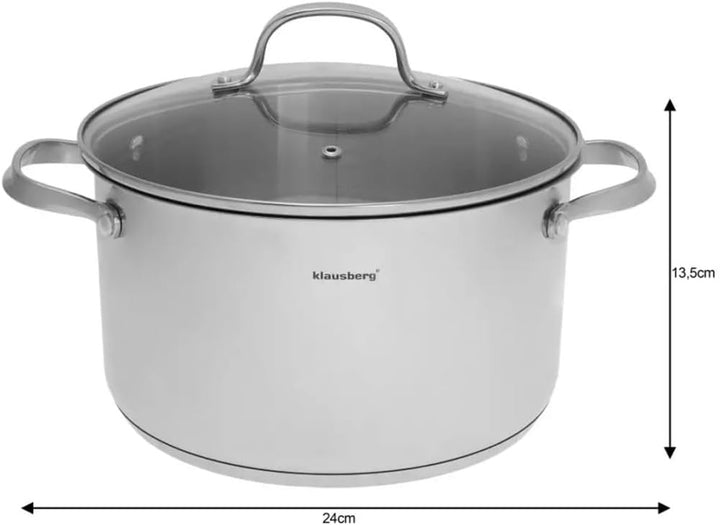 Kochtöpfe Kochtopfset Topfset 9 Elemente Klausberg KB-7215 Stahl 18/10