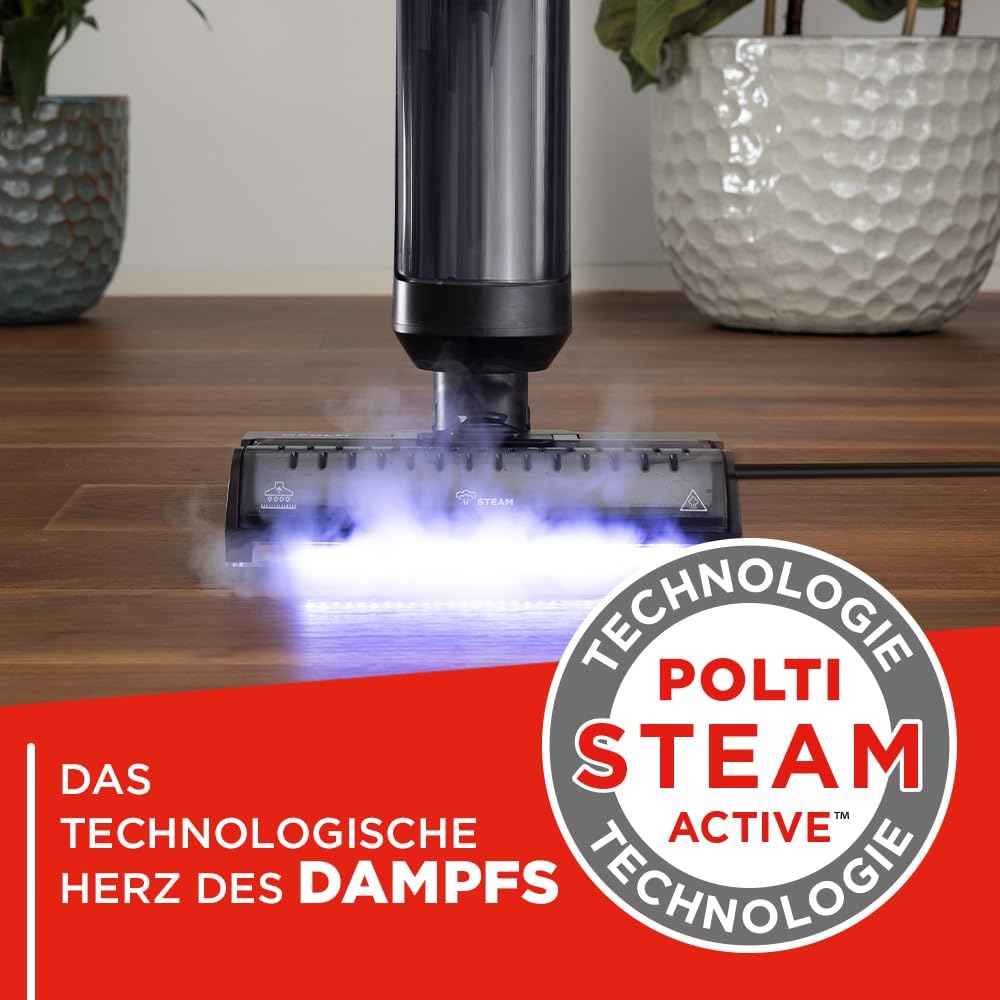 Polti Rollysteam WD20 WDEU0004, Bodenwischer mit Dampffunktion, Schwarz