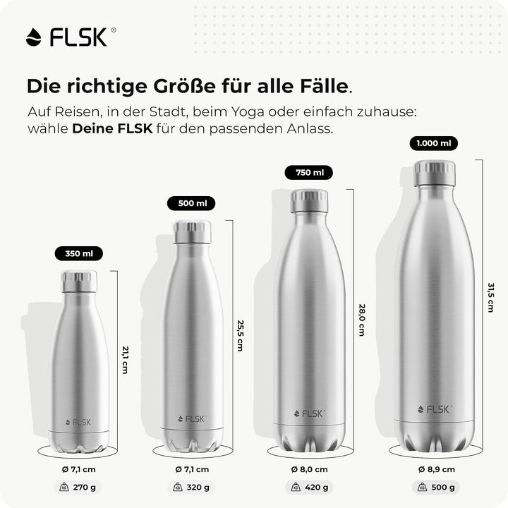 FLSK OLD, alte Trinkflasche, 500ml, 750ml, 1000ml in verschiedenen Farben