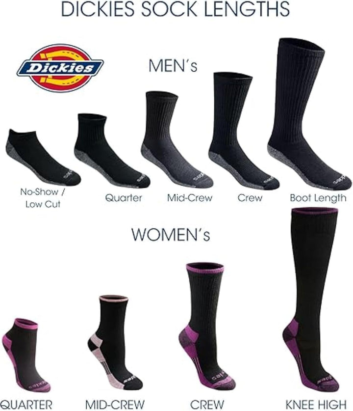 Dickies Herren Dri-Tech Moisture Control Quarter Socken Multipack, Weiss (6 Paar)