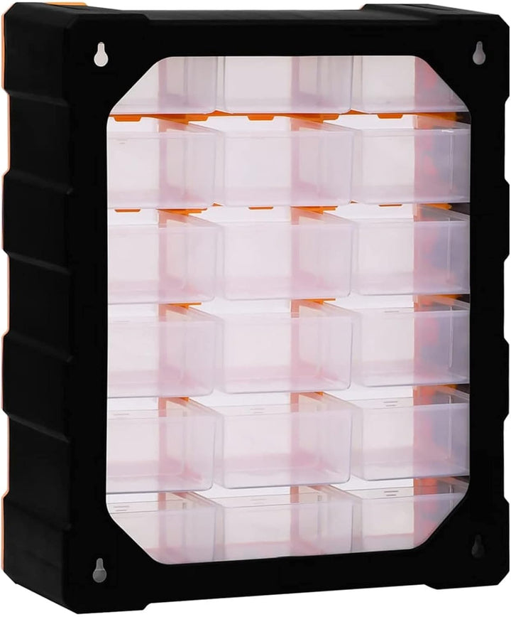 Homgoday Multi-Schubladen-Organizer 18 Schubladen Sortierkasten Sortimentskoffer Sortimentsbox Klein