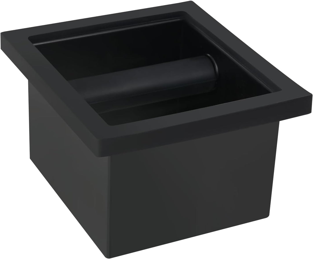 Eingebettet Eckig Abklopfbehälter für Kaffeesatz Edelstahl Kaffee Pucks Behälter Espresso-Klopfbox B