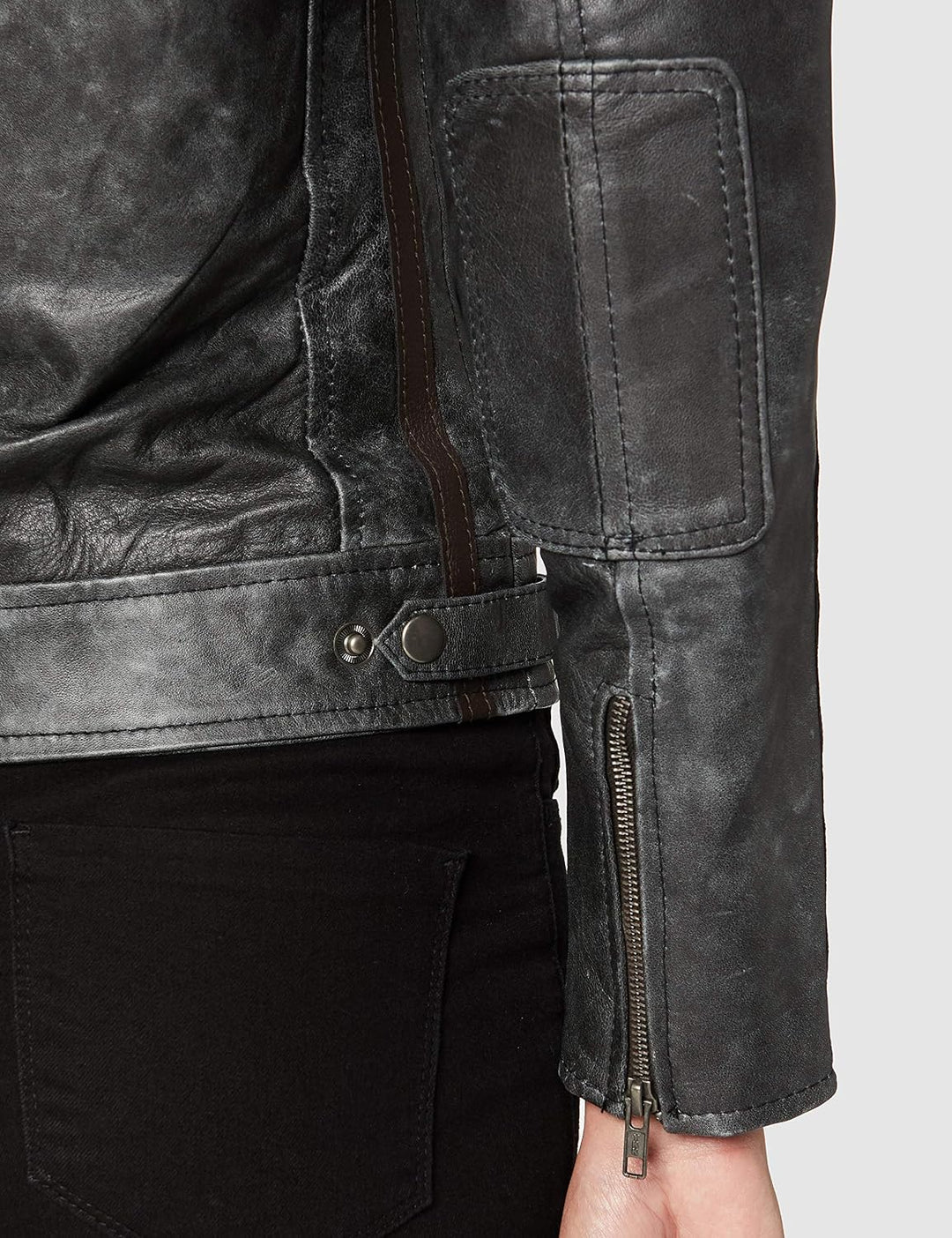 URBAN 5884 Motorradjacke Damen Mit Protektoren, Damenjacke aus Lammleder, Protektoren für Rücken, Sc