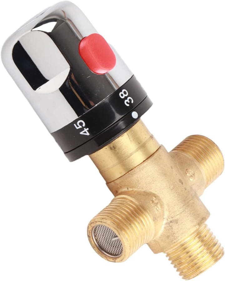FTVOGUE Messing Thermostat Mischventil Rohr Becken Wassertemperatur Thermostat Steuerwerkzeug für Kü