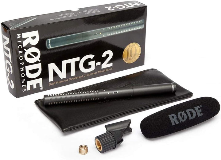 Rode NTG-2 Kondensator Richtmikrofon + keepdrum KDWSVM Popschutz NTG-2 Mikrofon + KDWSVM Popschutz,