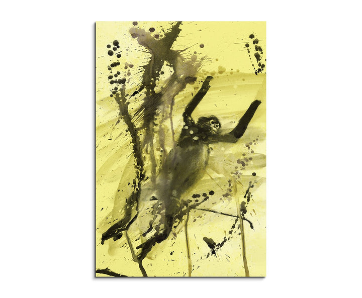 Dusky_Langur_Monkey_90x60cm Splash Art Paul Sinus Aquarell, Gemälde, Kunstbild auf Leinwand