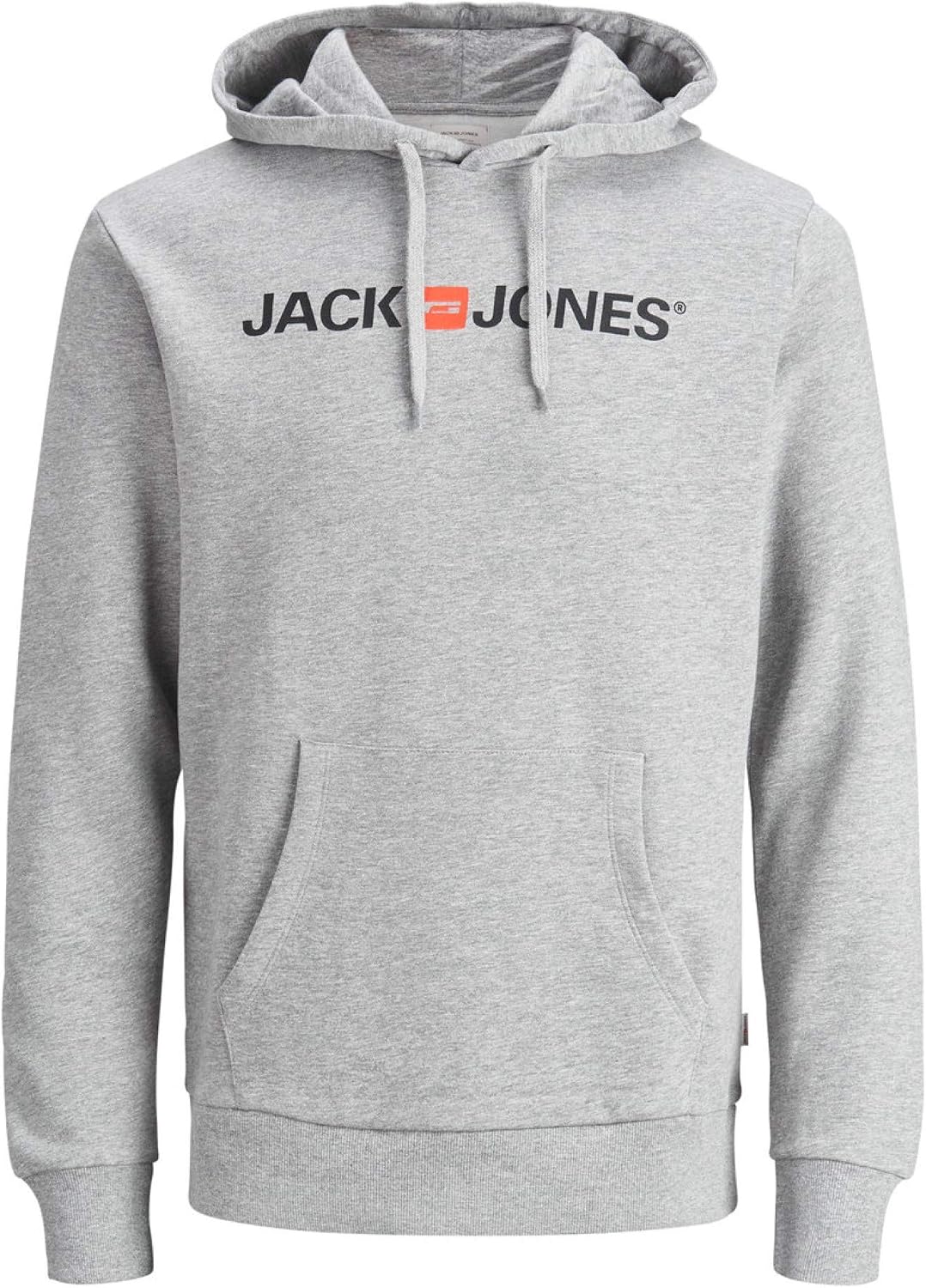 JACK &amp; JONES Male Kapuzenpullover 2er-Pack Logo Kapuzenpullover XXL 2er Pack (Hellgrau Schwarz), XXL