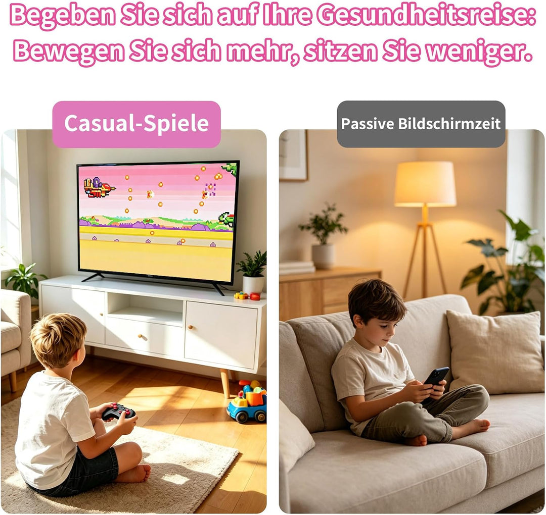 Kinder‑Spielkonsole mit über 90 integrierten Spielen, HDMI‑Plug‑&amp;‑Play, 2 kabellosen Gamepads Kinder