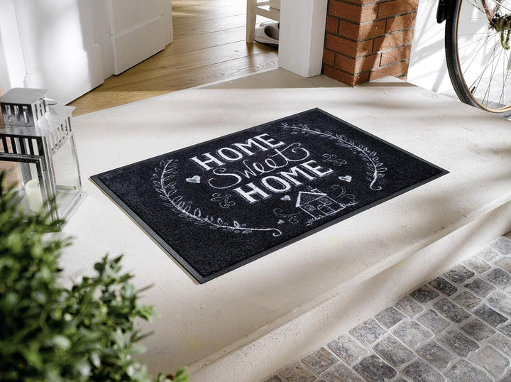 wash+dry Fussmatte Chalky Home, 50x75 cm, innen und aussen, waschbar, Bunt 50x75 cm Mehrfarbig, 50x7