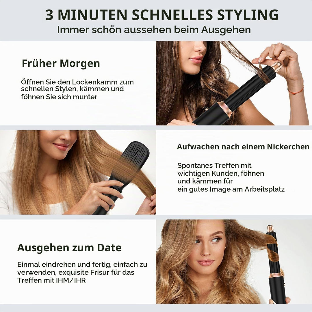 Airstyler 5 in 1 Hairstyler Haarstyler Ionen Föhn Luft Lockenstab Magic Styler Warmluftbürste Föhnbü