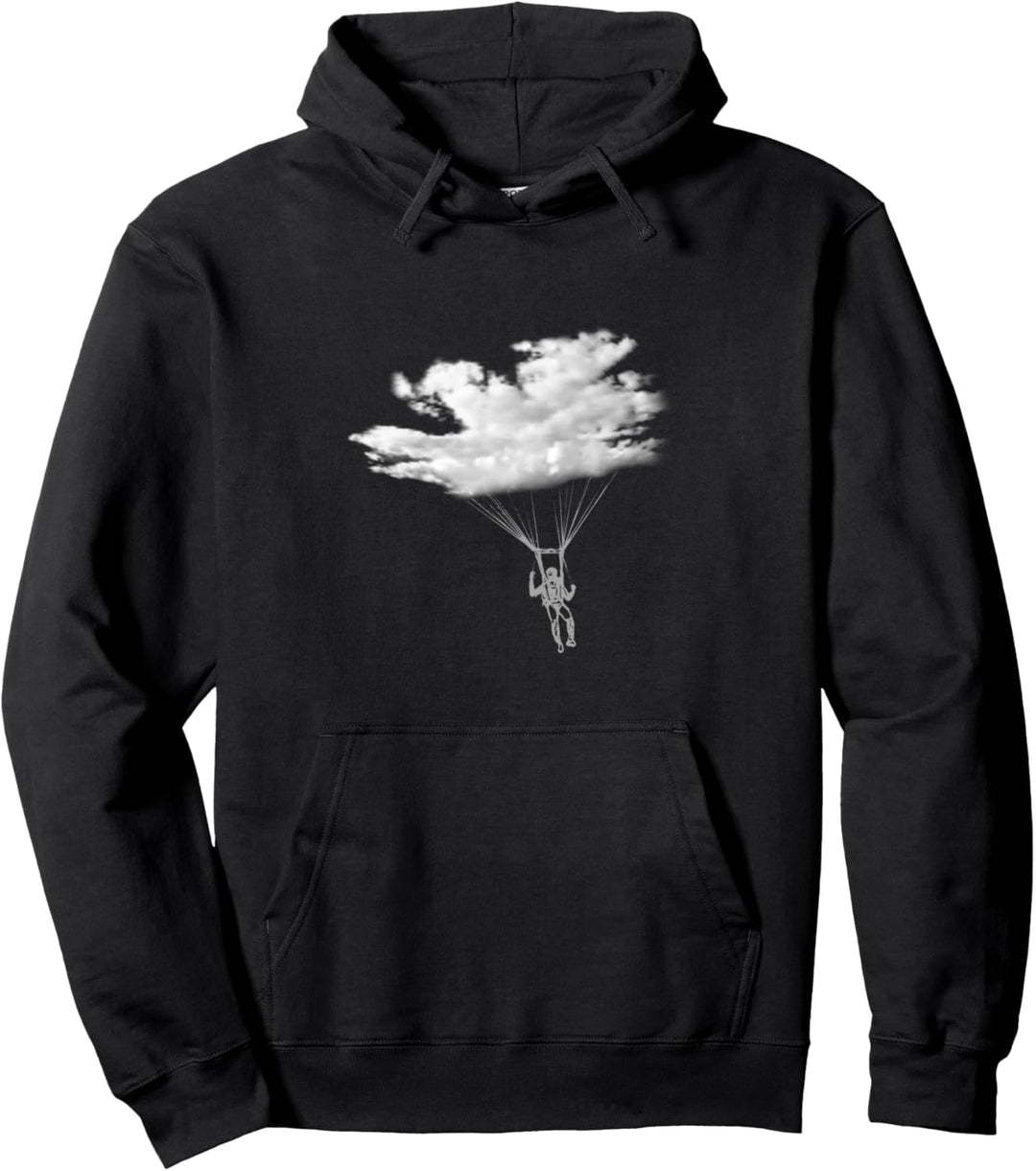 Lustiges Fallschirmspringen Geschenk Wolken-Grafik Pullover Hoodie