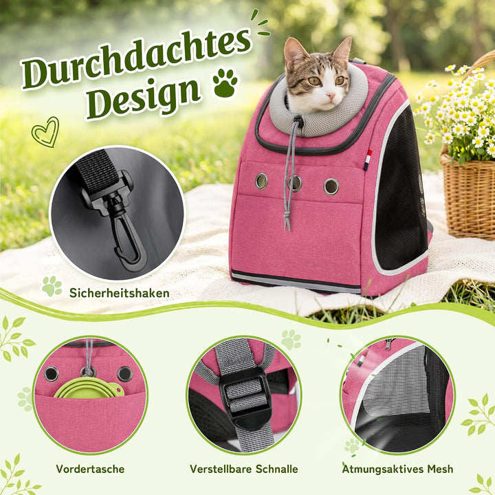 ALLSOPETS Haustier Hunde Rucksäcke Tragbar Transport Rucksack Reisen Tragetasche für Haustiere Reise