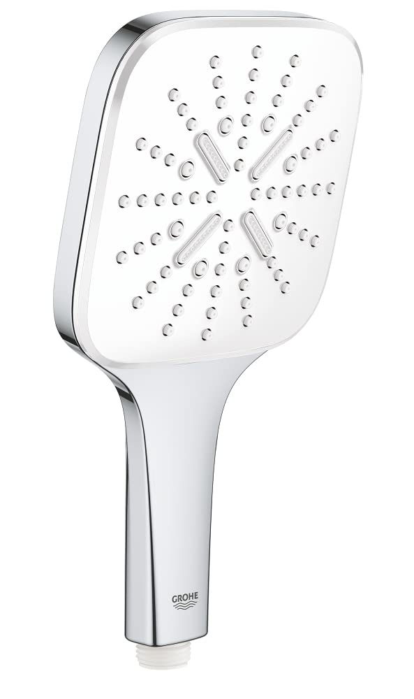 GROHE Rainshower SmartActive 130 Cube - Handbrause (wassersparend, 3 Strahlarten, Universal Befestig
