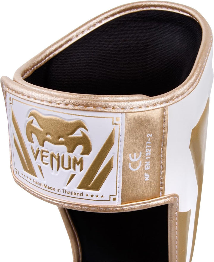 Venum Elite Boxen Schienbeinschutz L Weiss / Gold, L Weiss / Gold